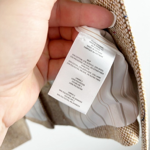 Veronica Beard Pyle Double Breasted Dickey Jacket Blazer in Camel Size 2 - Picture 5 of 6